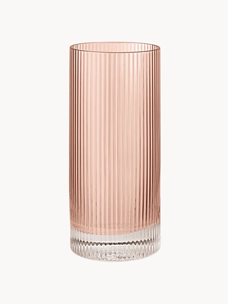 Mondgeblazen highballglazen Ripple met reliëfpatroon, 2-delig by Ferm Living – product photo