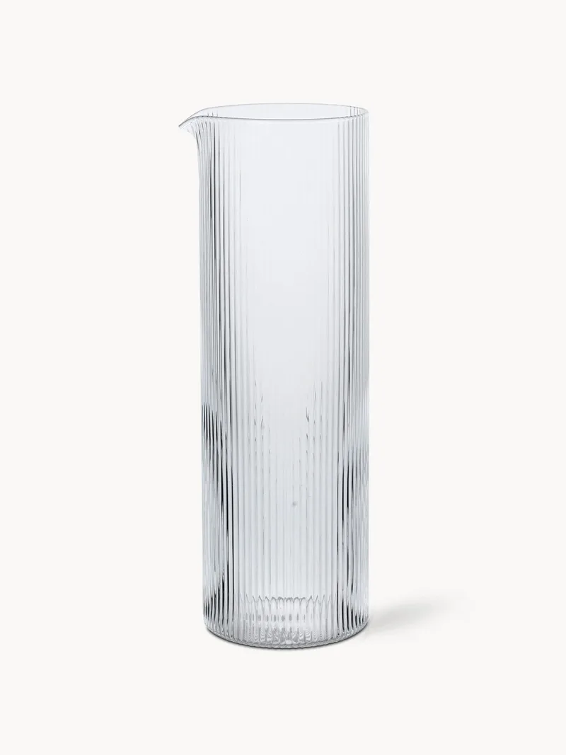Mondgeblazen karaf Ripple met groefreliëf, 1.1 L by Ferm Living – product photo