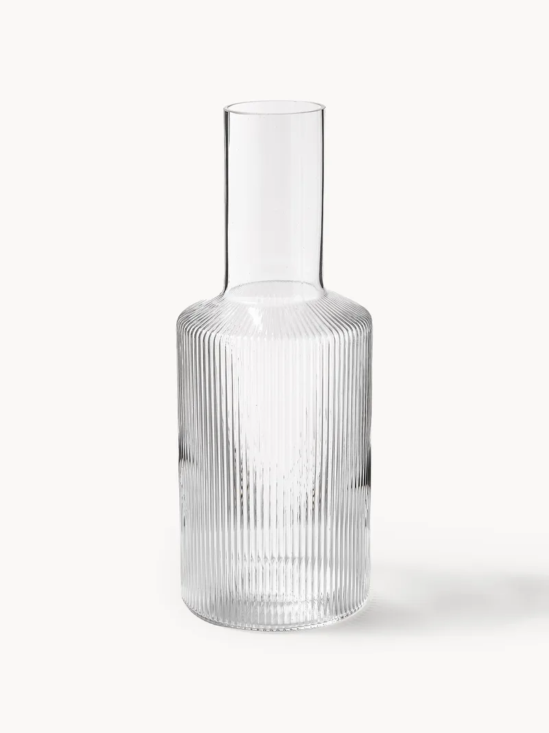 Mondgeblazen karaf Ripple met groefreliëf, 1 L by Ferm Living – product photo