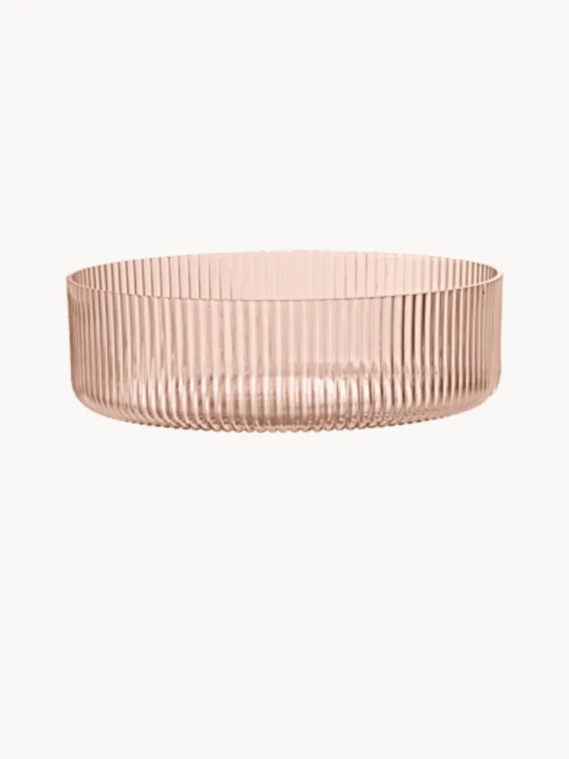 Mondgeblazen serveerschalen Ripple met groefstructuur, 4-delig by Ferm Living – product photo