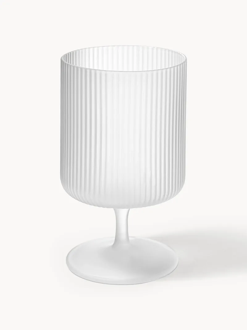 Mondgeblazen wijnglazen Ripple met groefreliëf, 2-delig by Ferm Living – product photo