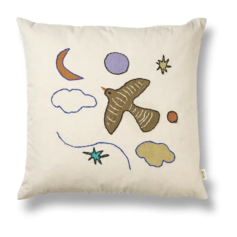 Naive Kissen 40 x 40cm Bird by Ferm Living – product photo