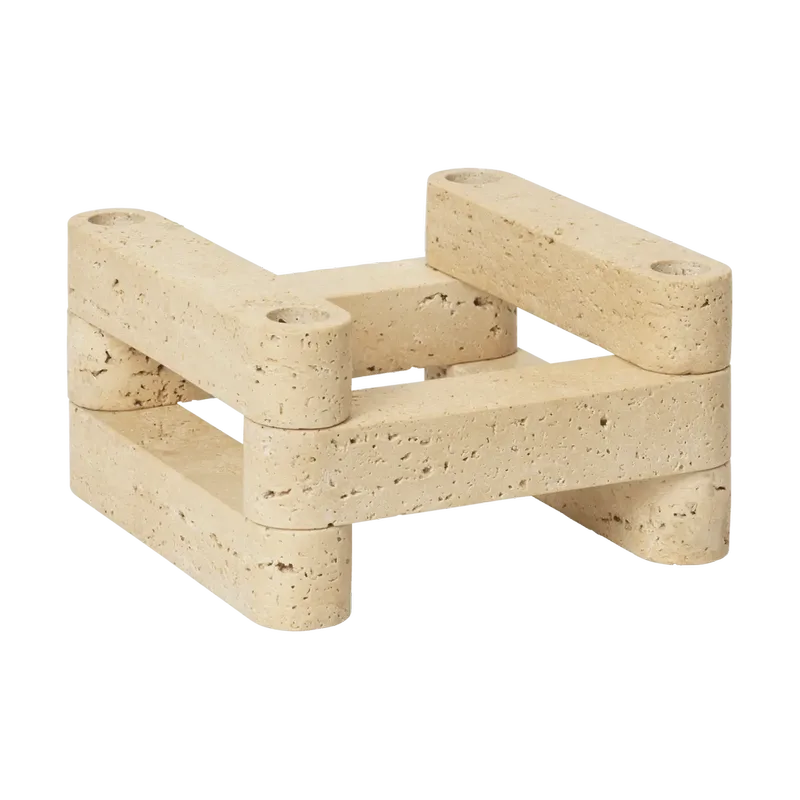 Newel modul Kerzenhalter 6 Teile Travertine von Ferm Living – Produktfoto