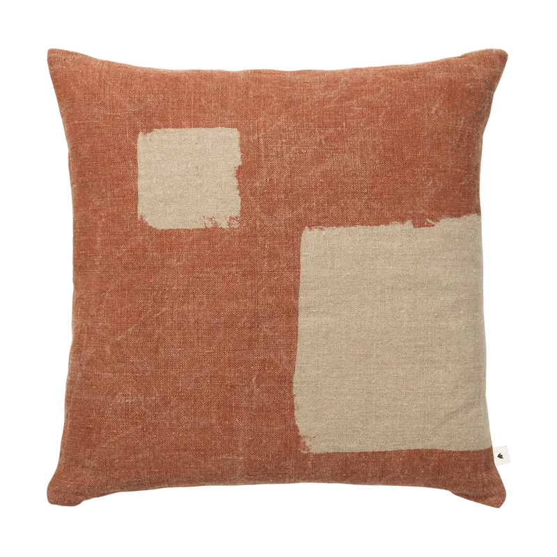 Oleo Kissenbezug 50x50 cm Terracotta-Natural de Ferm Living – photo du produit