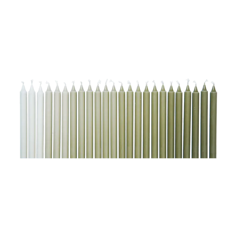 Ombre Antikkerzen 24 Stk. Khaki von Ferm Living – Produktfoto