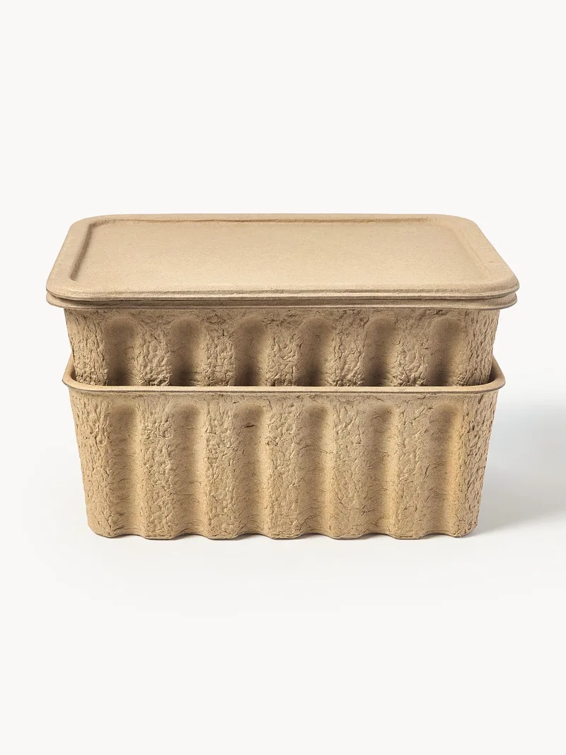 Opbergdozen Pulp van papierpulp, 2-delig by Ferm Living – product photo