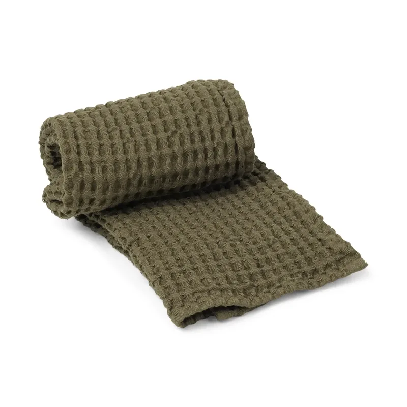 Organic Handtuch 50 x 100cm Olive van Ferm Living – productfoto