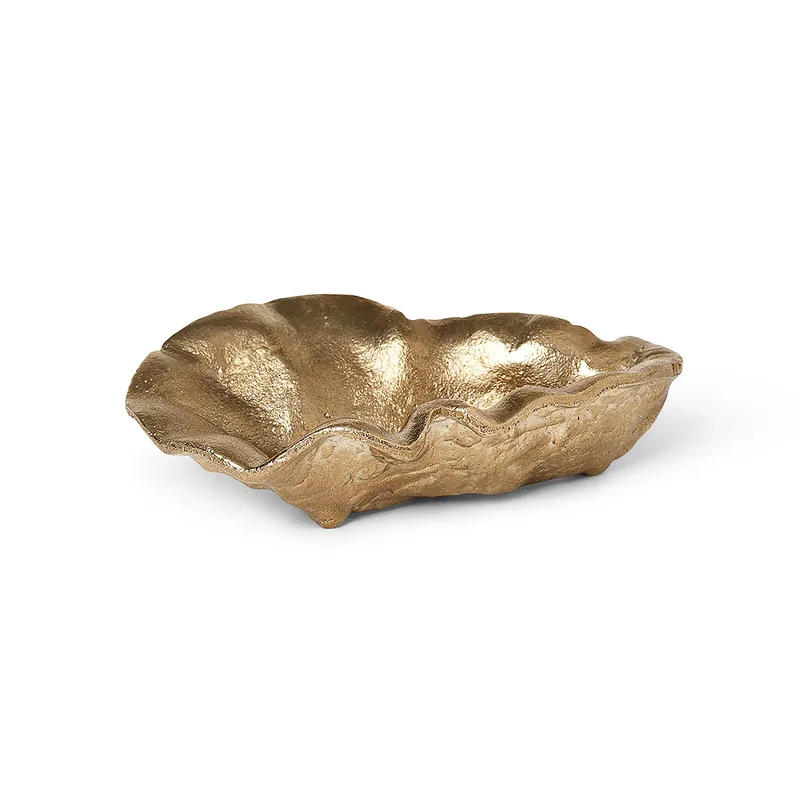 Oyster Dekorationsschale 10,5cm Messing von Ferm Living – Produktfoto
