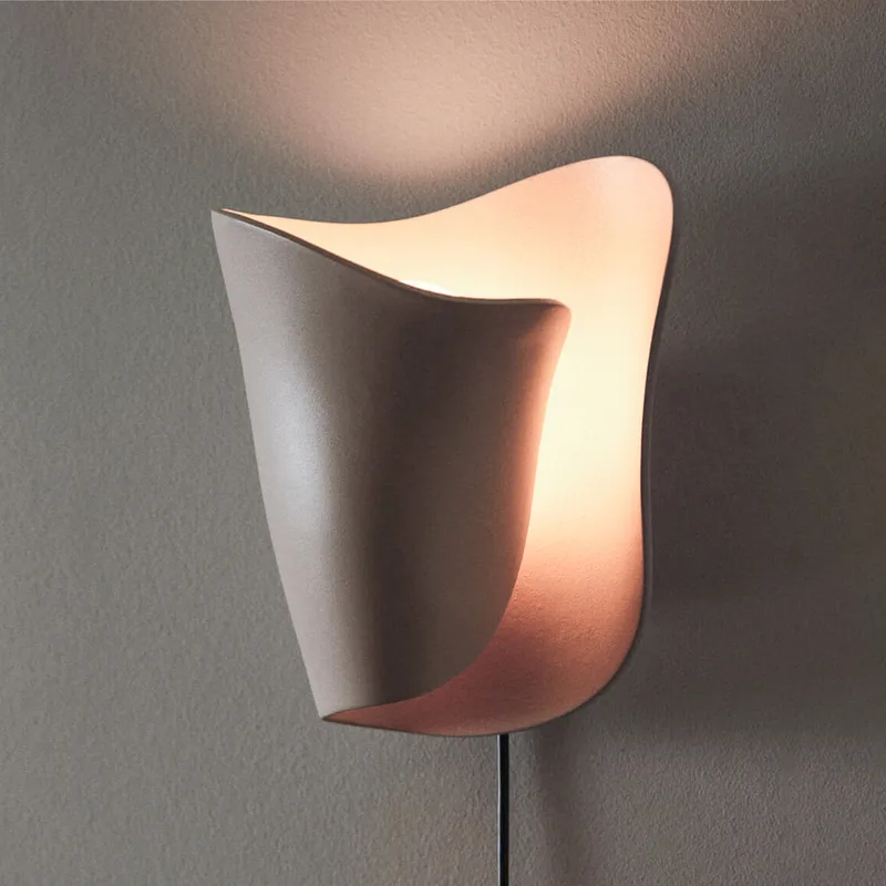 OYSTER wandlamp, kasjmier, hoogte 29 cm, stekker de Ferm Living – photo du produit