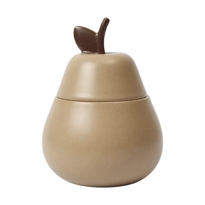 Pear Keramikschale mit Deckel Kaschmir by Ferm Living – product photo