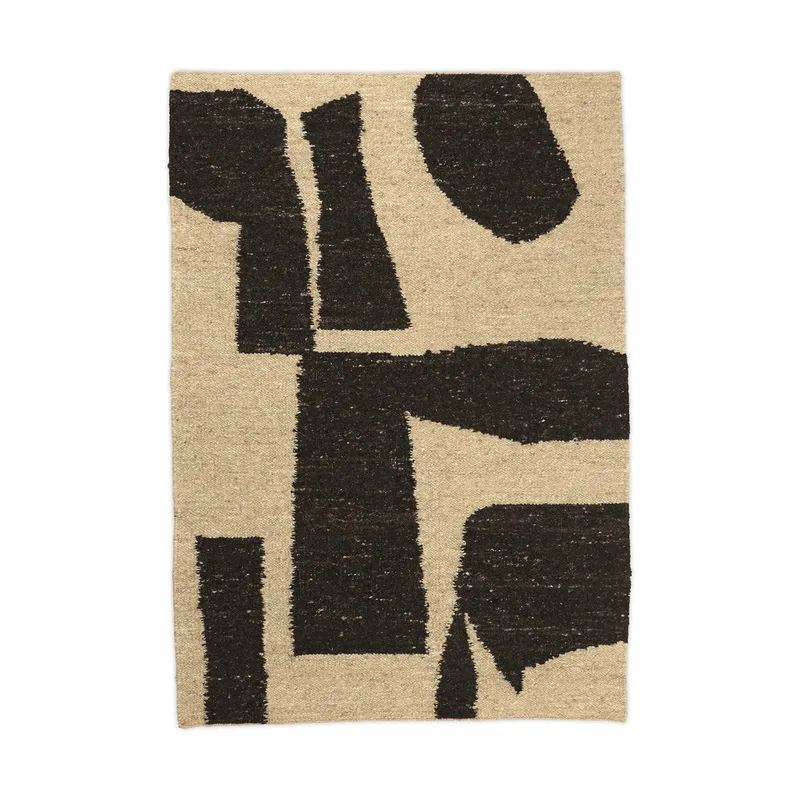 Piece Wollteppich Off-white-Coffee, 140x200 cm van Ferm Living – productfoto