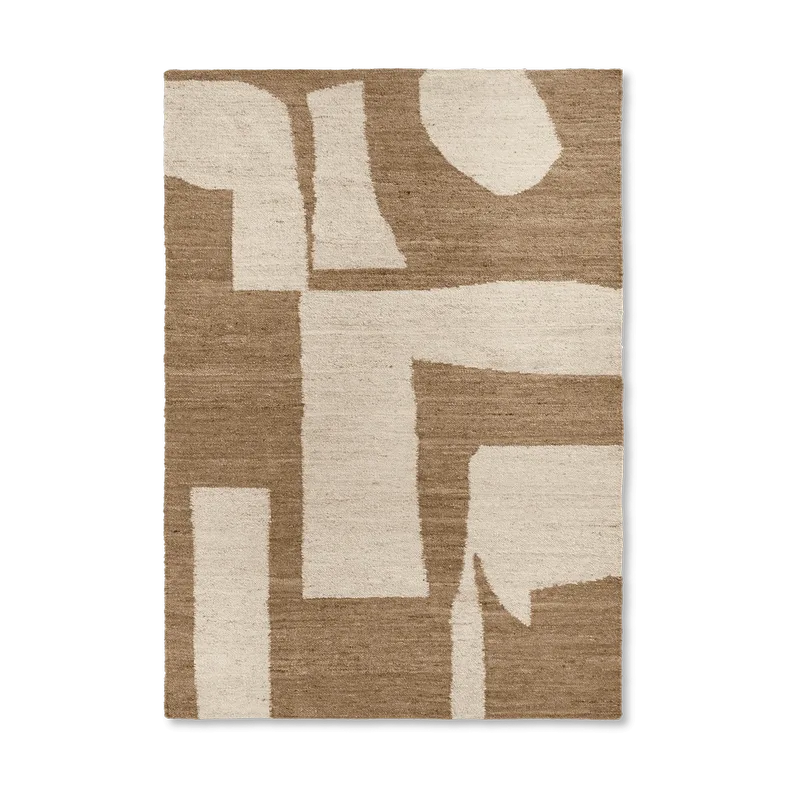 Piece Wollteppich Off-white-Toffee, 200x300 cm by Ferm Living – product photo