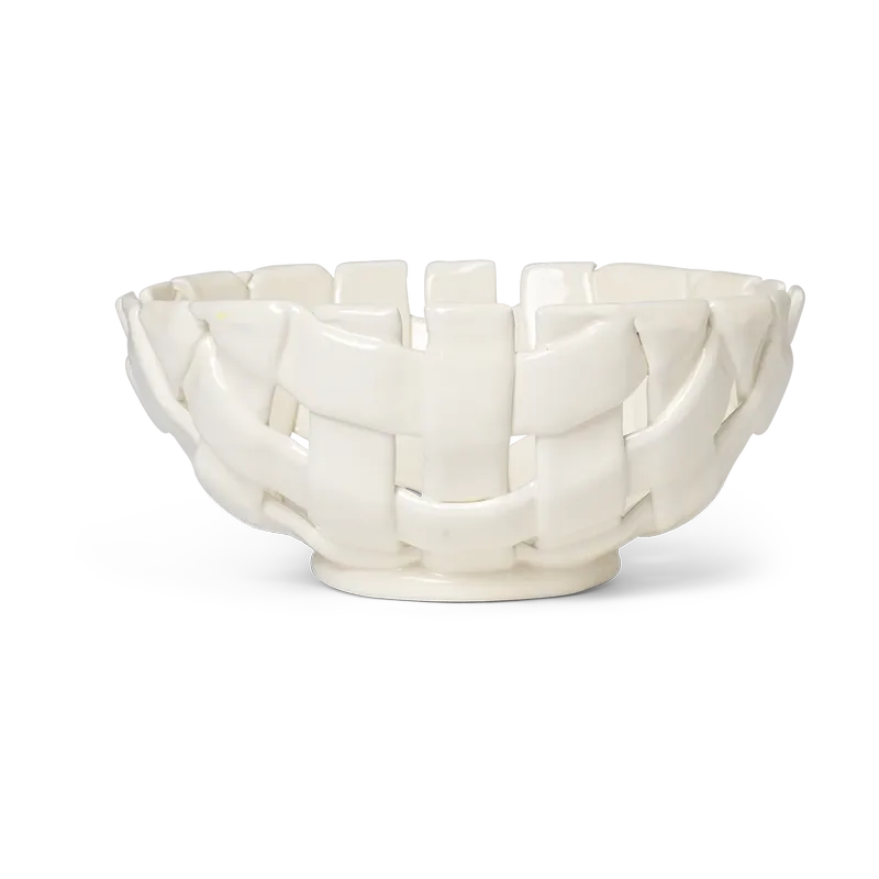 Plait Schale Ø24 cm Off white by Ferm Living – product photo