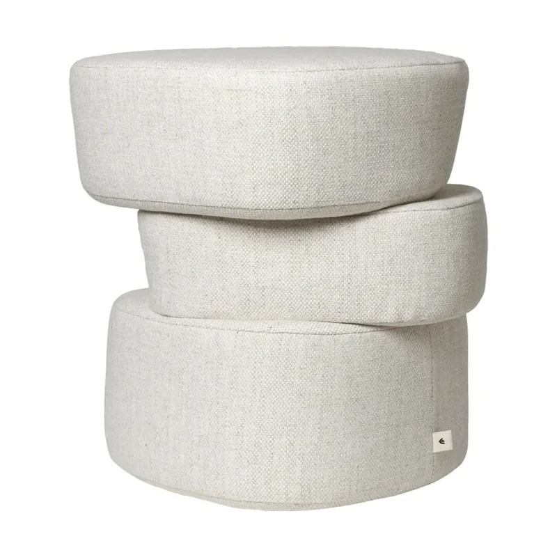 Plyo Stapel-Pouf Off-white by Ferm Living – product photo