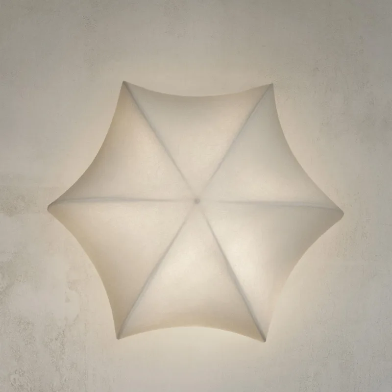 Poem wandlamp, Ø 35 cm, staal, vlies, wit fra Ferm Living – produktbillede