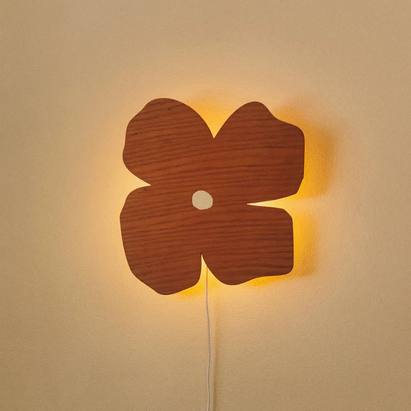 Poesie LED wandlamp, bruin, Ø 37 cm by Ferm Living – product photo