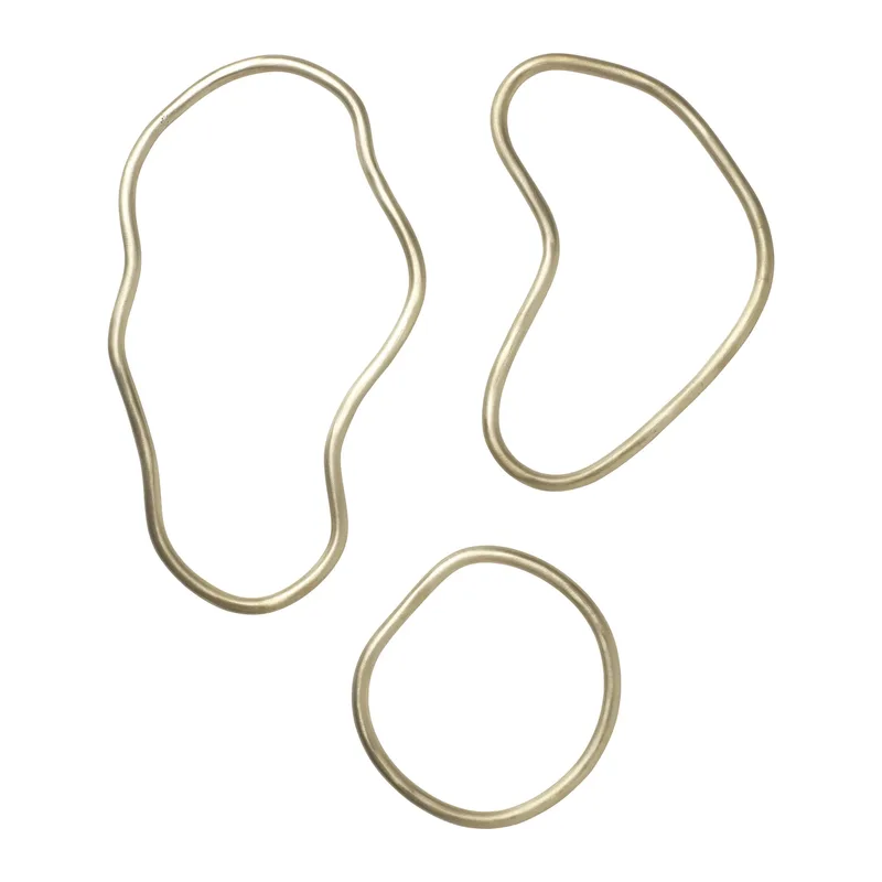 Pond Topfuntersetzer 3 Teile Messing van Ferm Living – productfoto