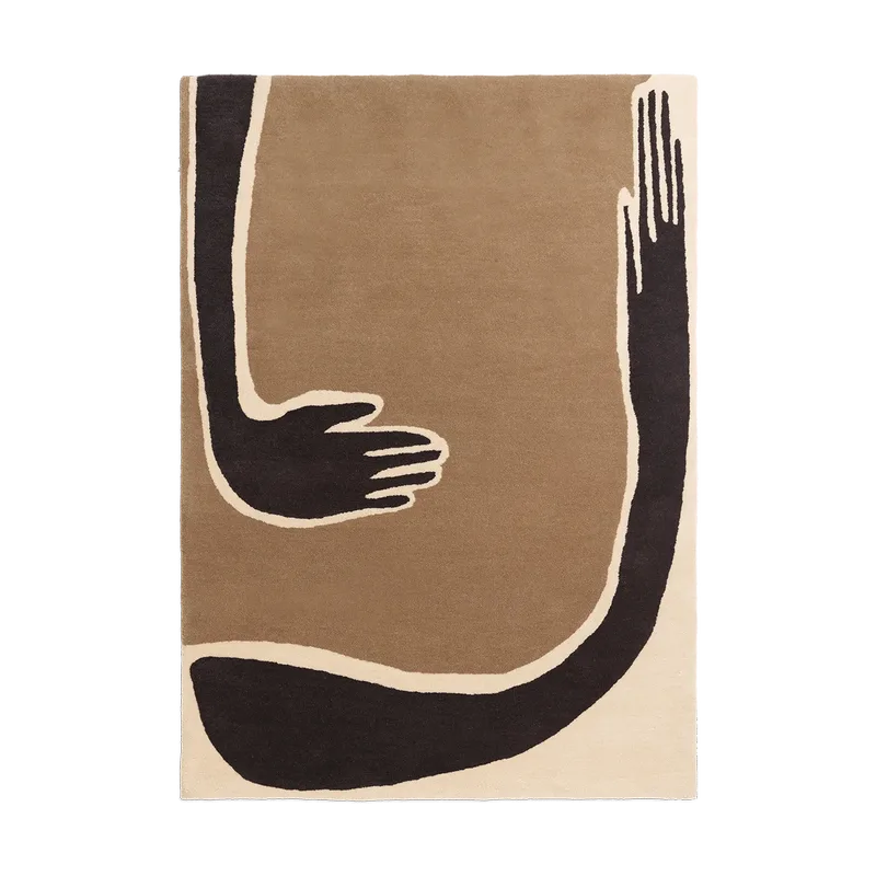 Pose Teppich Coffee-off white, 140x200 cm by Ferm Living – product photo