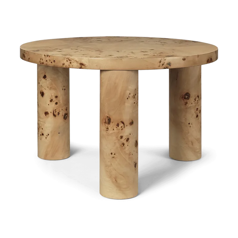 Post Couchtisch small Ø 65 cm Burl veneer by Ferm Living – product photo
