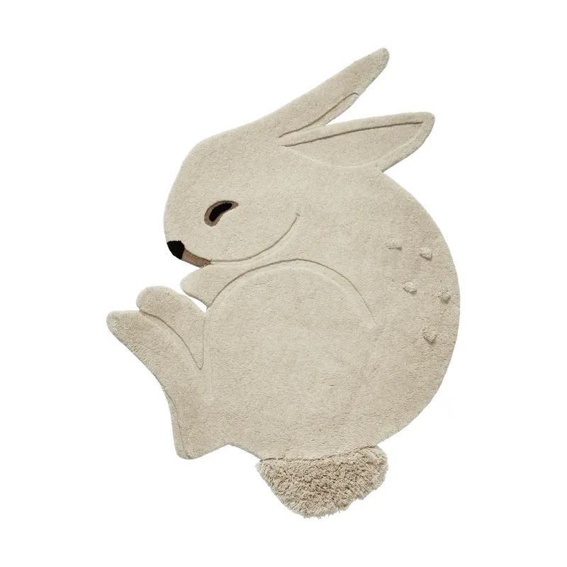 Rabbit getufteter Teppich Off-white, 88x120 cm by Ferm Living – product photo