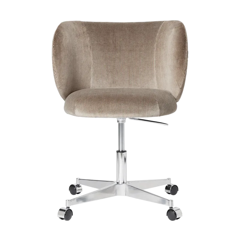 Rico dining chair auf Rädern Devoré Velvet Flint Grey by Ferm Living – product photo