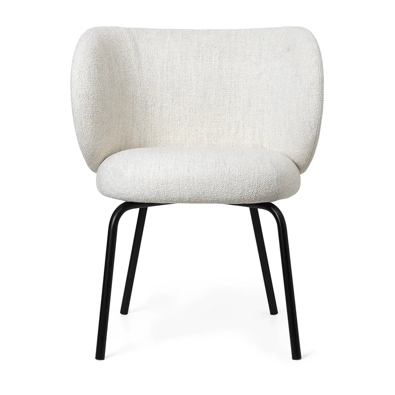 Rico dining chair bouclé Off-white-black by Ferm Living – product photo