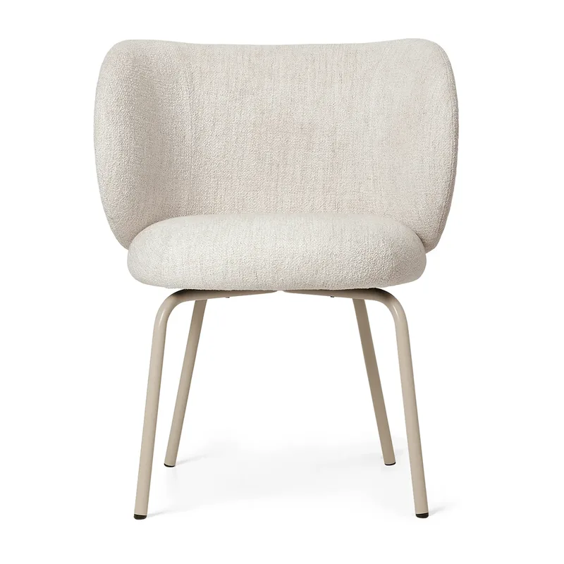 Rico dining chair bouclé Off-white-cashmere van Ferm Living – productfoto