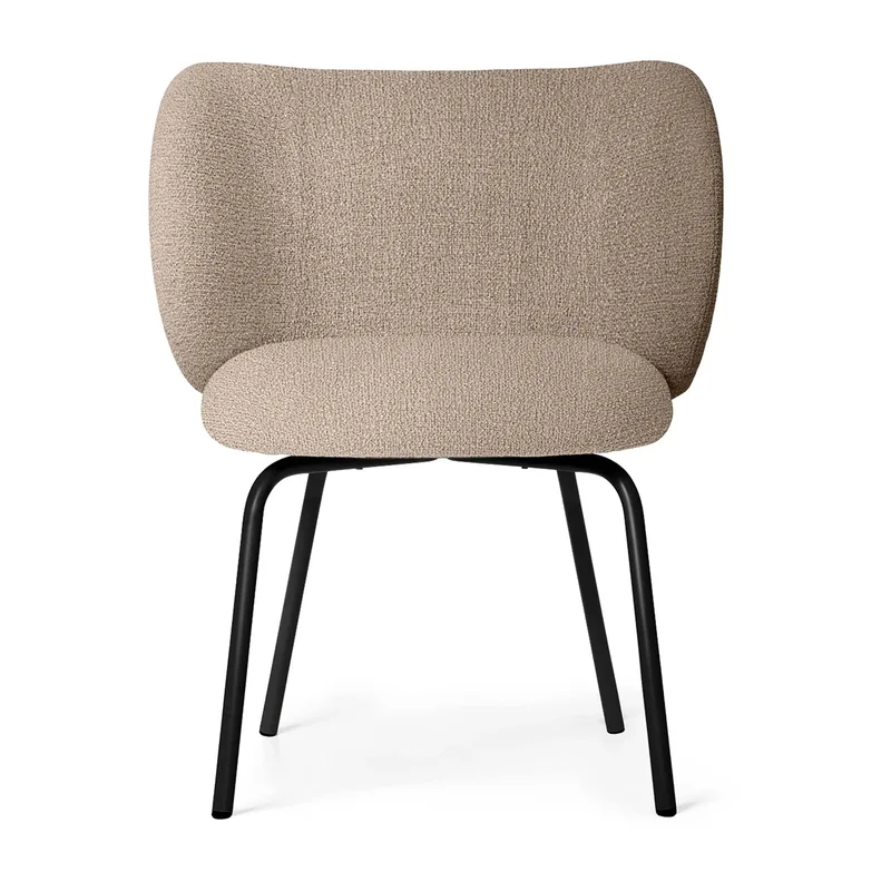 Rico dining chair bouclé Sand-black by Ferm Living – product photo