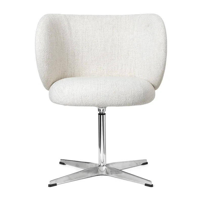 Rico dining chair swivel bouclé Off-white by Ferm Living – product photo