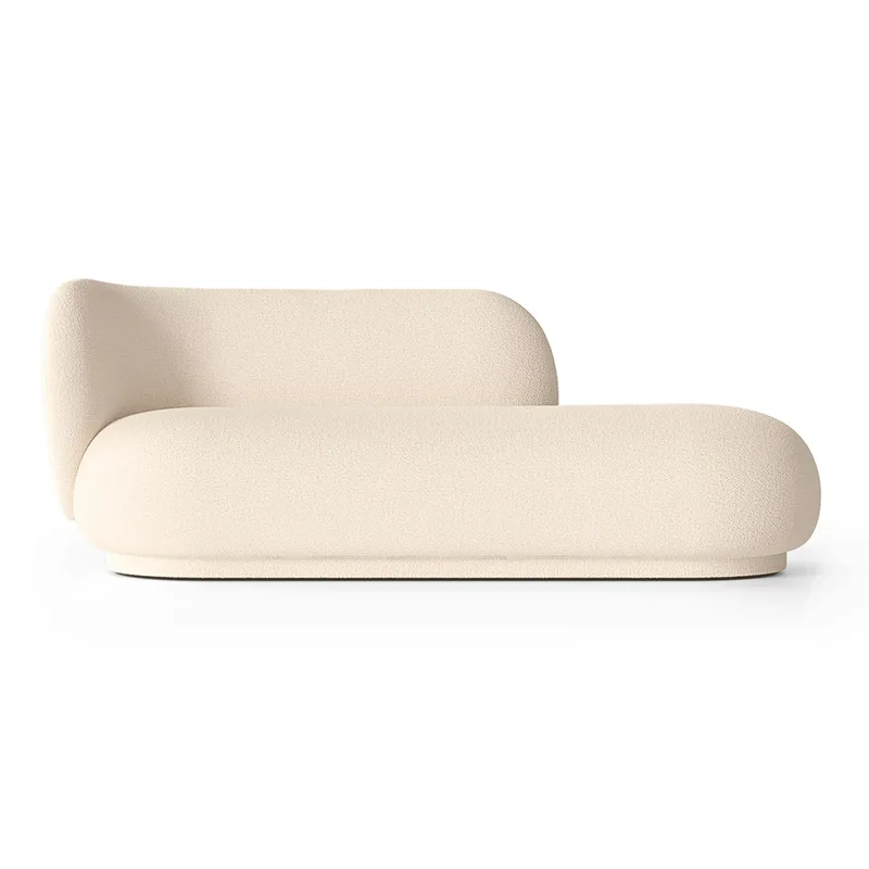 Rico divan Chaiselongue bouclé links Wool offwhite by Ferm Living – product photo