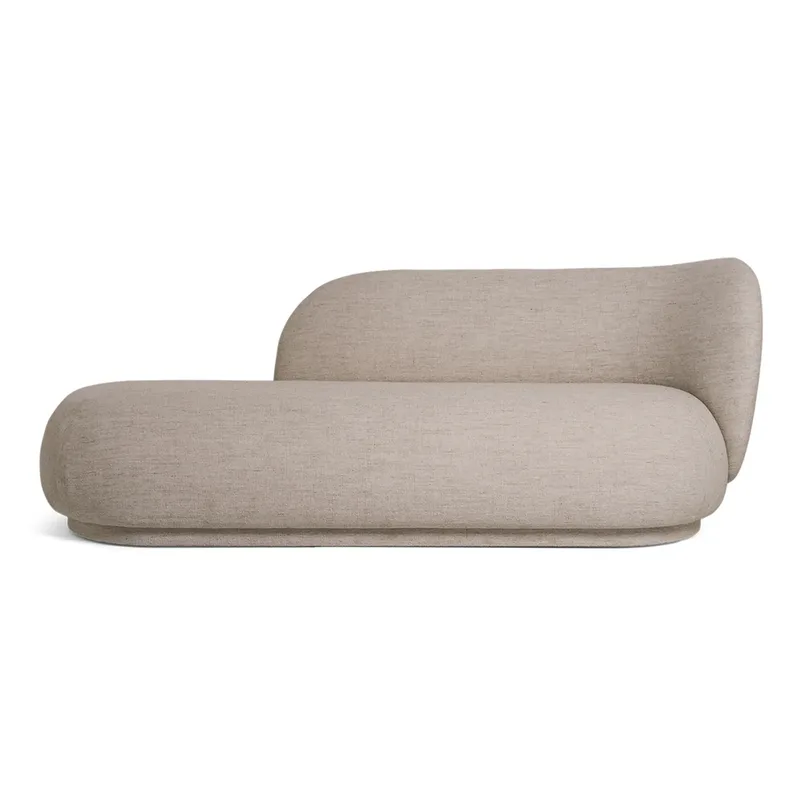Rico divan Chaiselongue bouclé rechts Bouclé sand fra Ferm Living – produktbillede