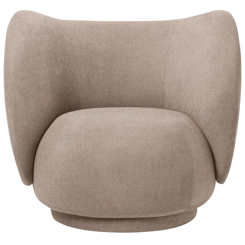 Rico lounge chair bouclé Sand von Ferm Living – Produktfoto