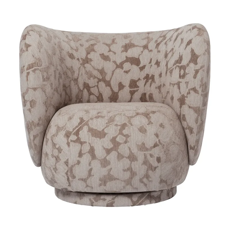 Rico lounge chair Sessel swivel Cilla-Taupe von Ferm Living – Produktfoto