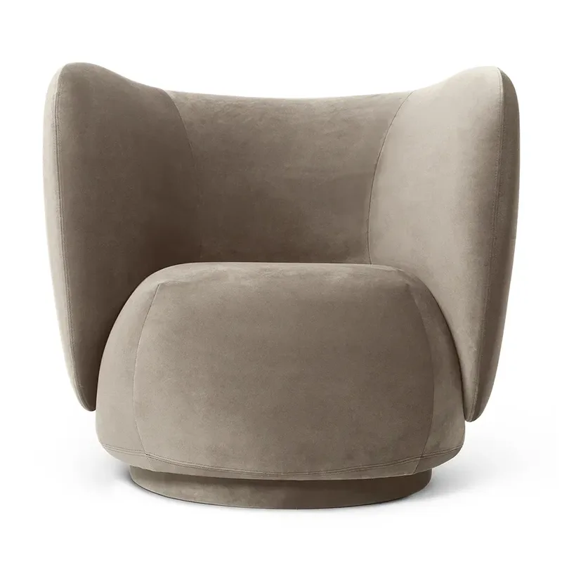 Rico Lounge sessel Rich Velvet - Beige von Ferm Living – Produktfoto