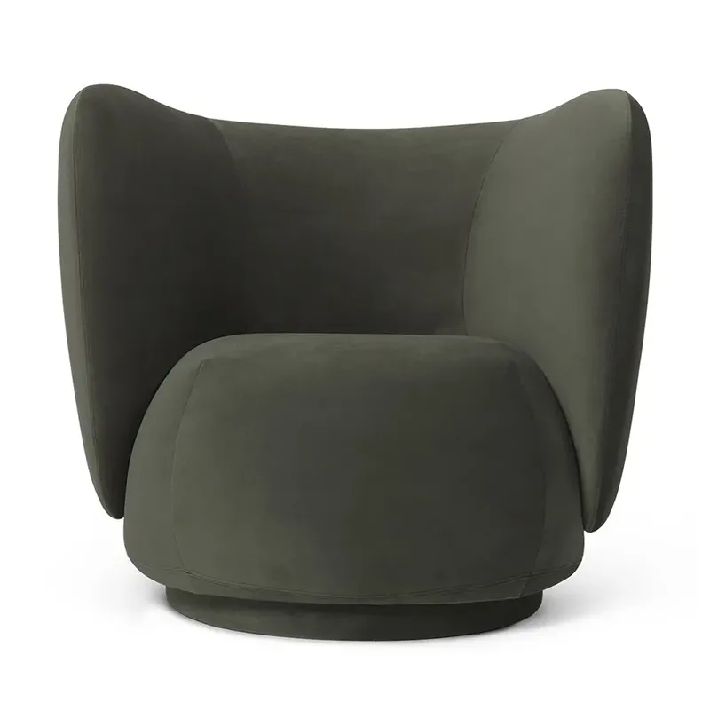 Rico Lounge sessel Rich Velvet - Pine von Ferm Living – Produktfoto