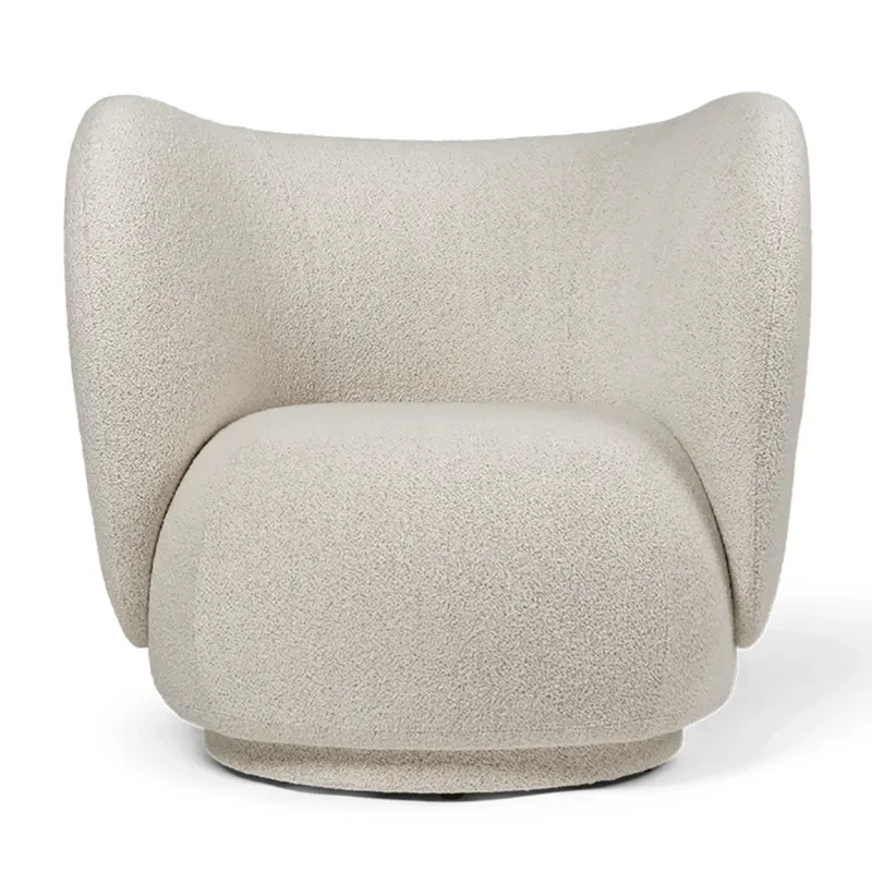 Rico Lounge sessel Soft Bouclé - Off-white/Sand von Ferm Living – Produktfoto