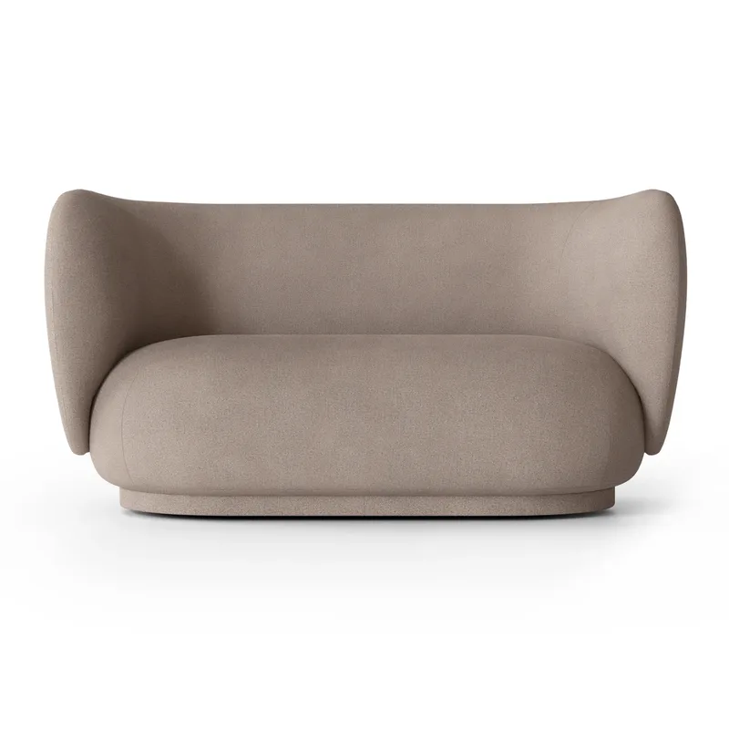 Rico Sofa 2-Sitzer Brushed warm grey von Ferm Living – Produktfoto