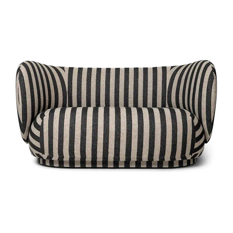 Rico Sofa 2-Sitzer Louisiana sand black by Ferm Living – product photo