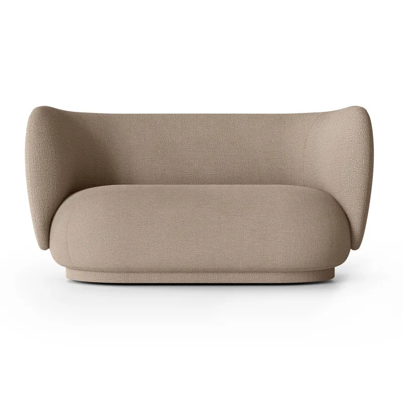 Rico Sofa bouclé 2-Sitzer Bouclé sand von Ferm Living – Produktfoto