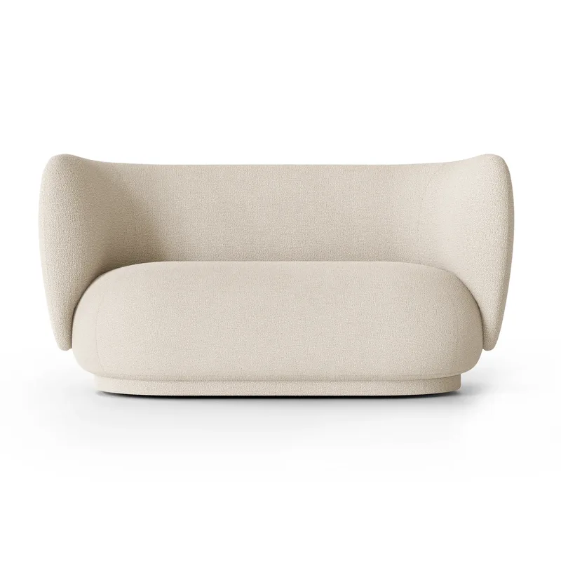 Rico Sofa bouclé 2-Sitzer Wool bouclé offwhite von Ferm Living – Produktfoto