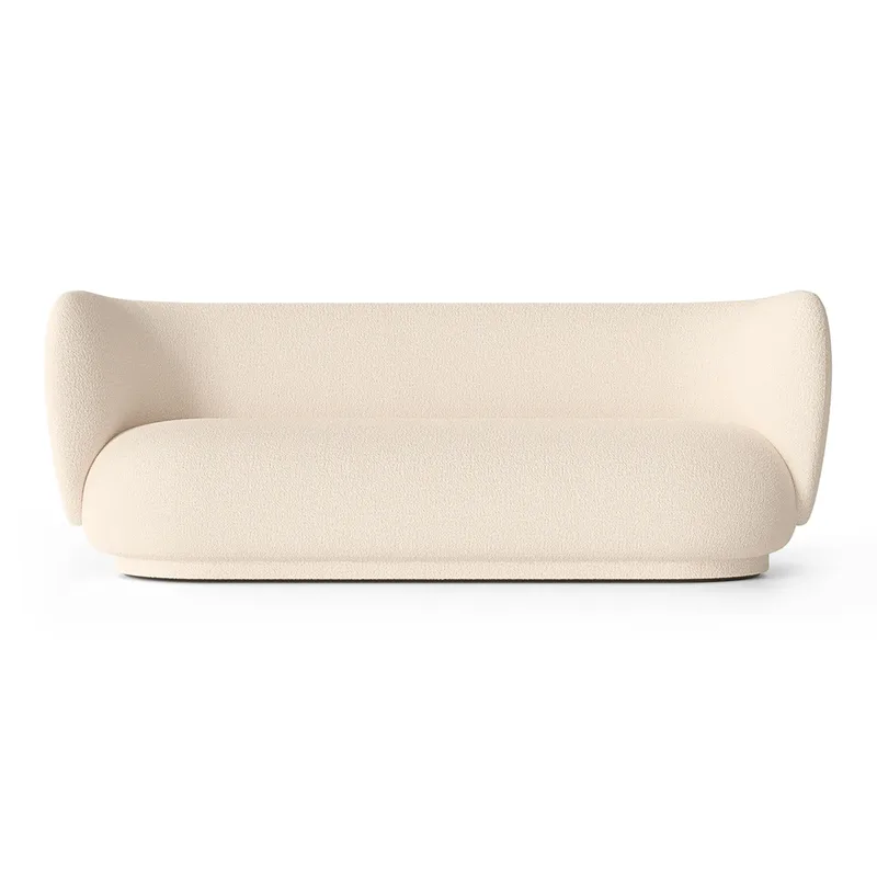 Rico Sofa bouclé 3-Sitzer Wool bouclé offwhite von Ferm Living – Produktfoto