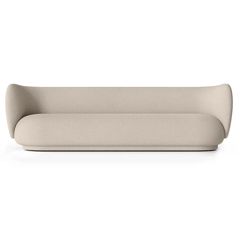 Rico Sofa bouclé 4-Sitzer Wool bouclé natural från Ferm Living – produktbild