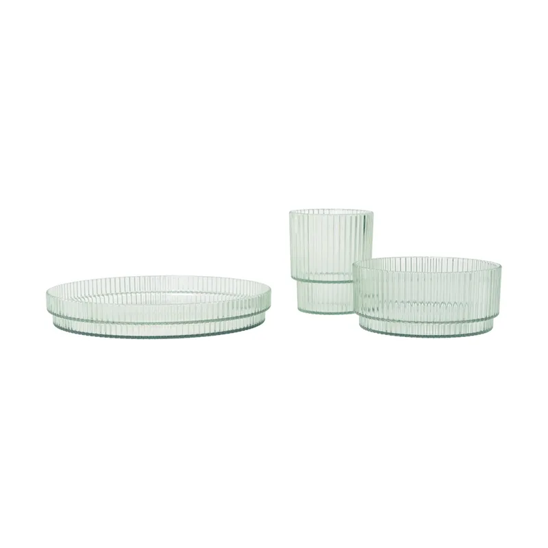 Ripple kids Kindergeschirr Tea green, 3-teilig de Ferm Living – photo du produit