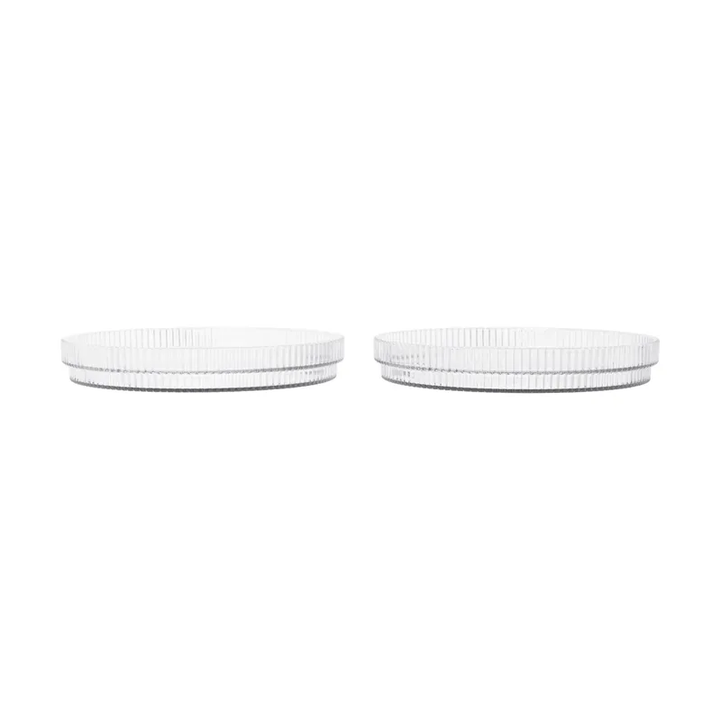 Ripple Kids Teller Clear, 2-teilig de Ferm Living – photo du produit