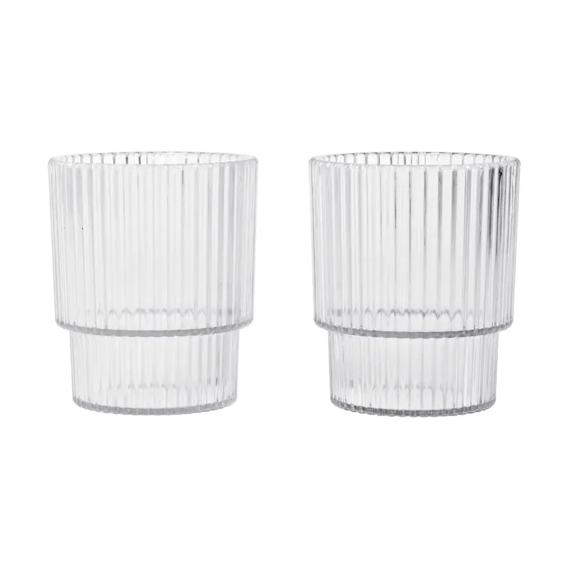 Ripple Kinder-Glas Clear, 2-teilig von Ferm Living – Produktfoto