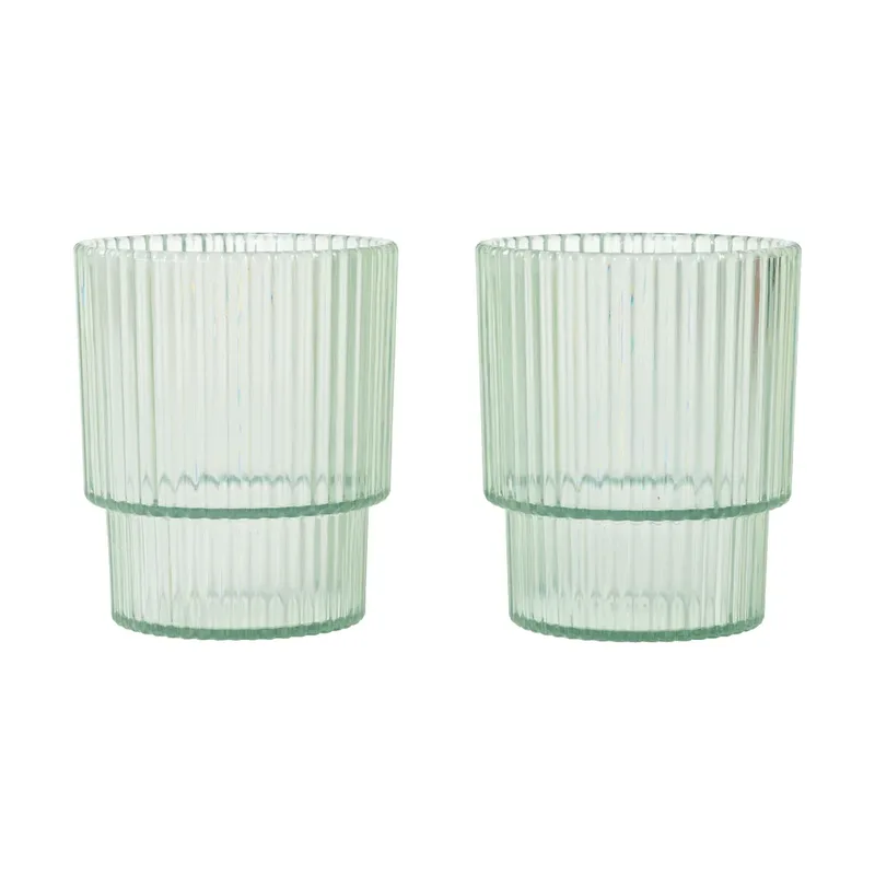Ripple Kinder-Glas Teagrün, 2er-Pack von Ferm Living – Produktfoto