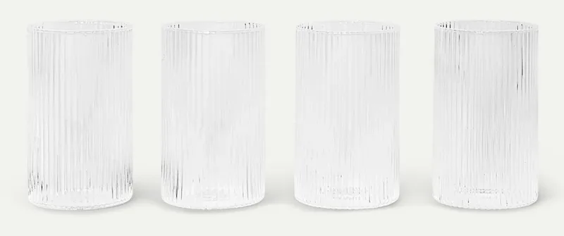Ripple - Verrines - Glazen - Set van 4 de Ferm Living en Helder – photo du produit
