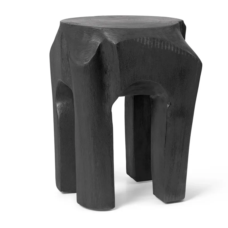 Root Hocker Ø30 x 40cm Black stained von Ferm Living – Produktfoto