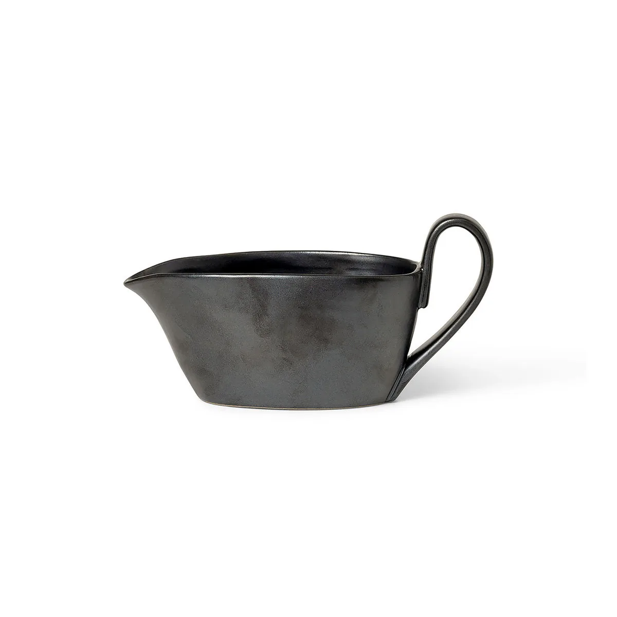 Sauciere Flow - Schwarz - emailliertes Porzellan van Ferm Living – productfoto