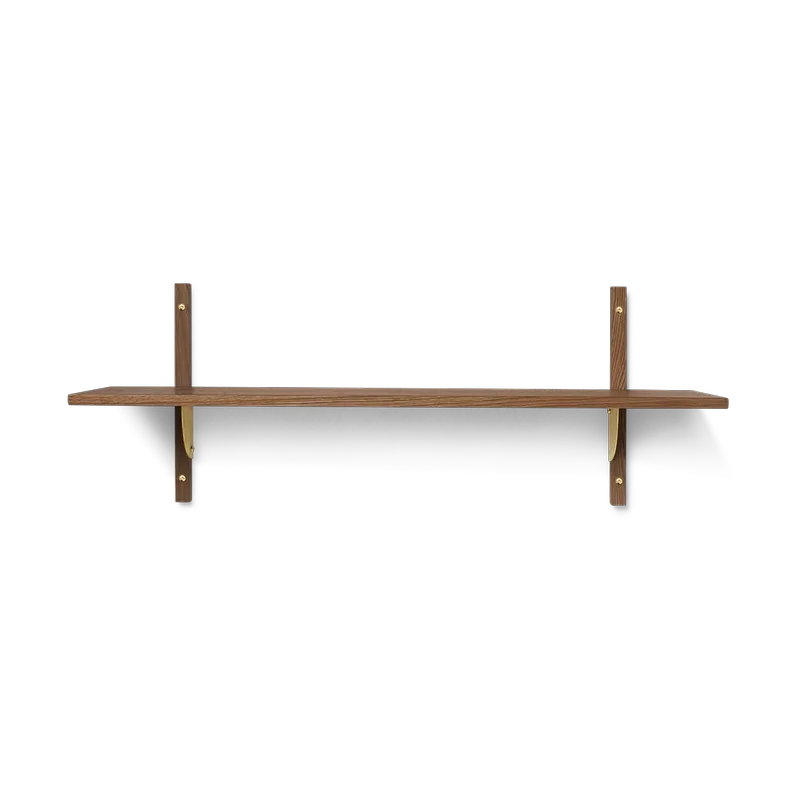 Sector Wandregal L/S Smoked Oak, brass från Ferm Living – produktbild